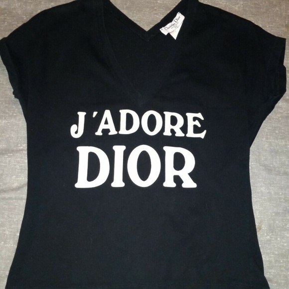 🔥Christian DIOR Vintage J'adore Dior Logo Tee~Shirt🔥 - Picture 1 of 9